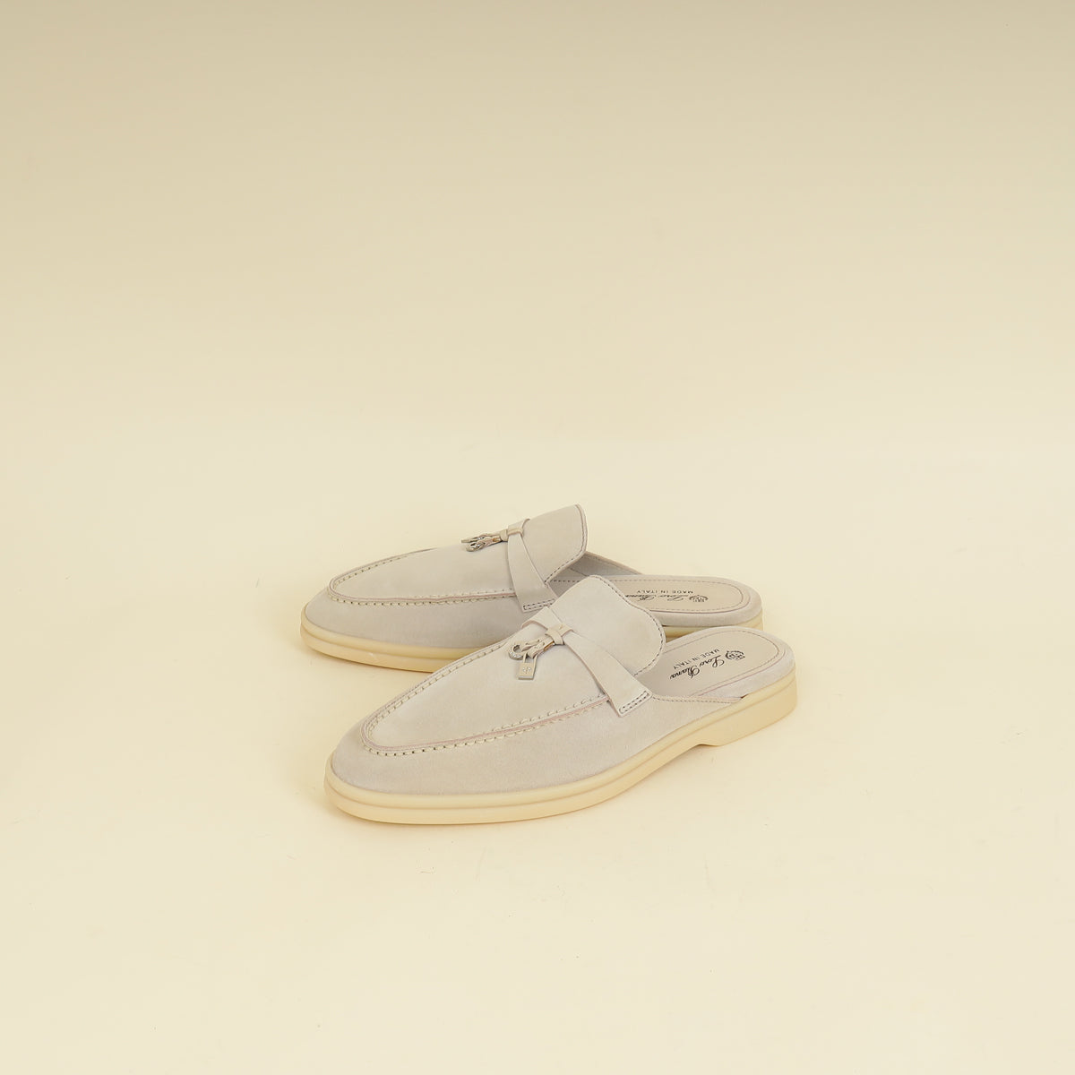 Loro Piana Tapioca Babouche Charms Walk Loafer 39-Loro Piana-THE CLOSET