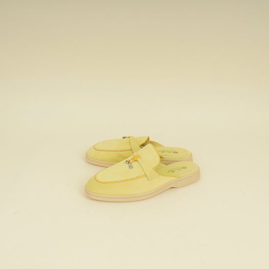 Loro Piana Yellow Babouche Charms Walk Loafer 39