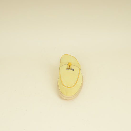 Loro Piana Yellow Babouche Charms Walk Loafer 39