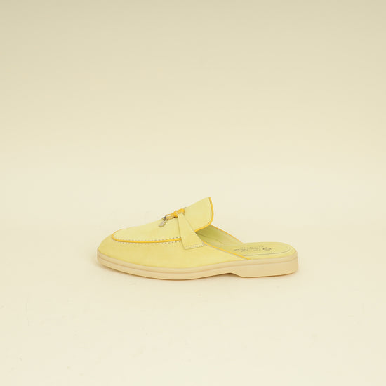 Loro Piana Yellow Babouche Charms Walk Loafer 39