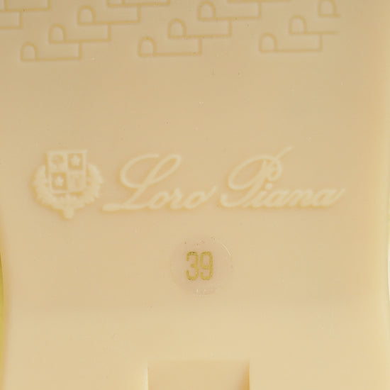 Loro Piana Yellow Babouche Charms Walk Loafer 39