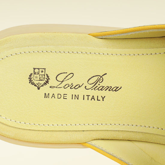 Loro Piana Yellow Babouche Charms Walk Loafer 39