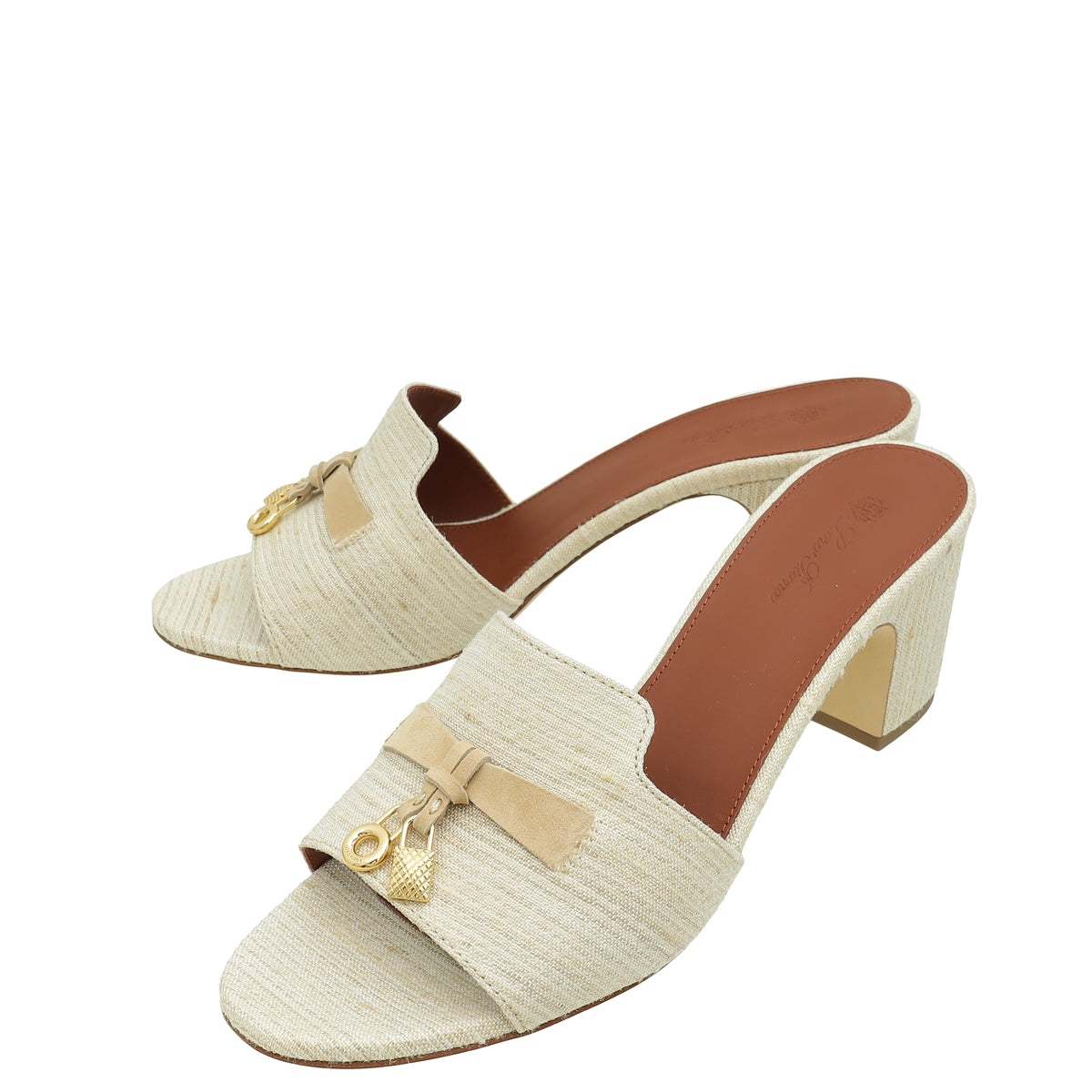 Loro Piana Birch Bark Summer Charm Sandal 40-Loro Piana-THE CLOSET
