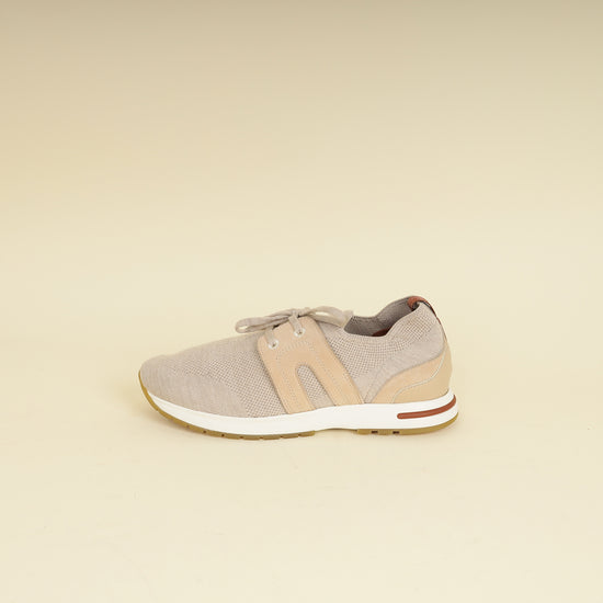 Loro Piana Beige Melange 360 LP Lady Flexy Walk Sneaker 40