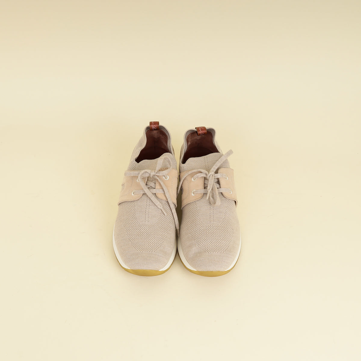 Loro Piana Beige Melange 360 LP Lady Flexy Walk Sneaker 40