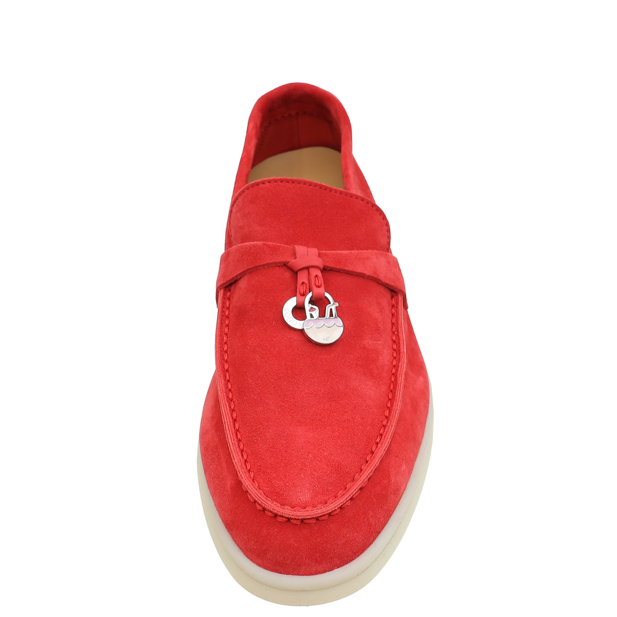 Loro Piana Tango Red Summer Charms Walk Loafer W/ Loro Piana My Charm 36-Loro Piana-THE CLOSET