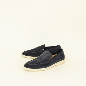 Loro Piana Black Summer Walk Loafers 43