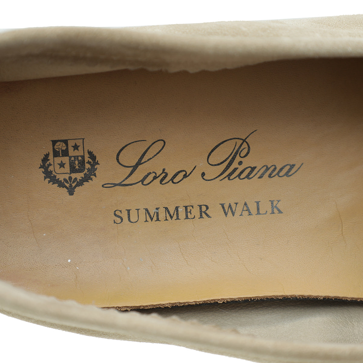 Loro Piana Sandstone Summer Charms Walk Loafers 37.5