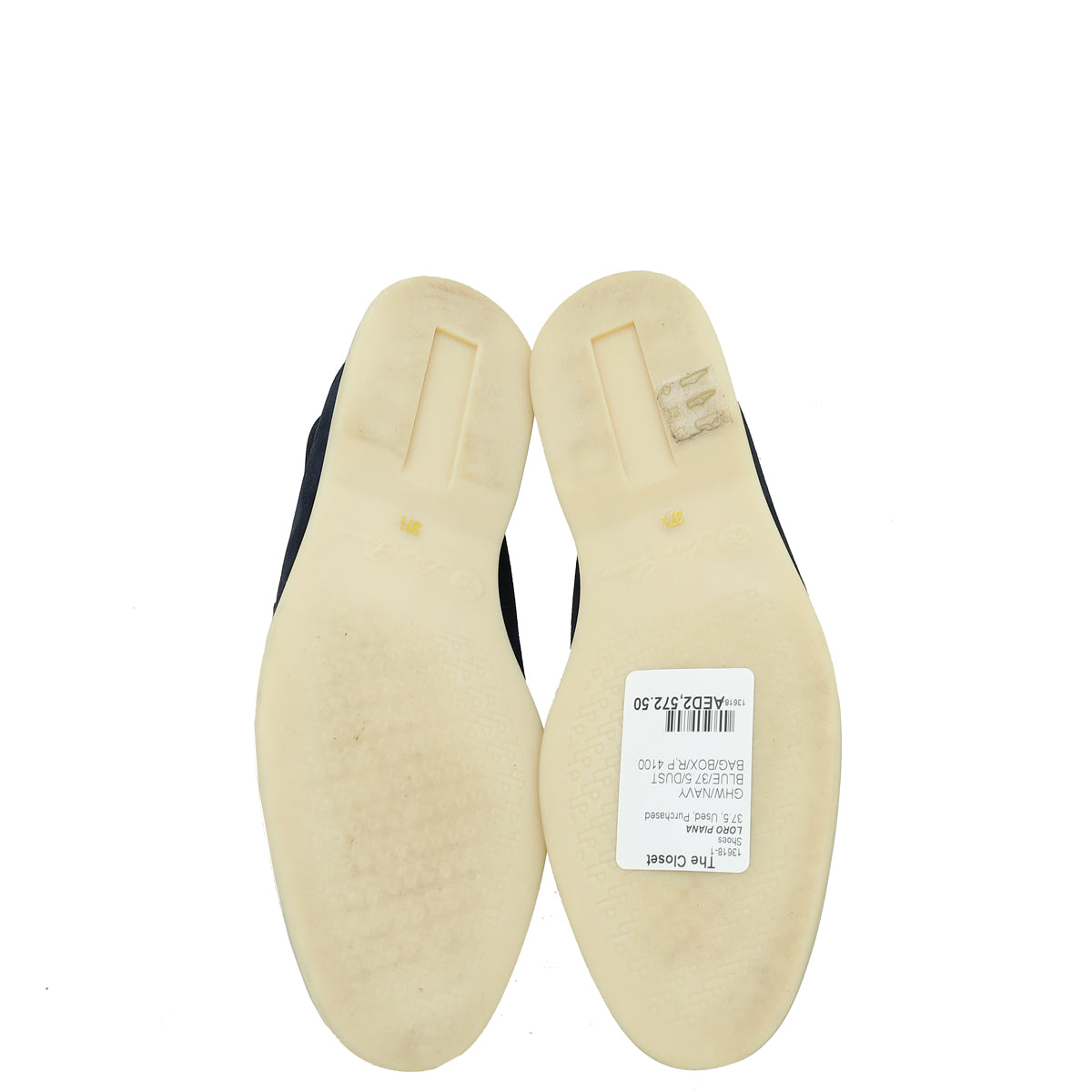 Loro Piana Navy Blue Summer Charms Walk Loafers 37.5 – THE CLOSET