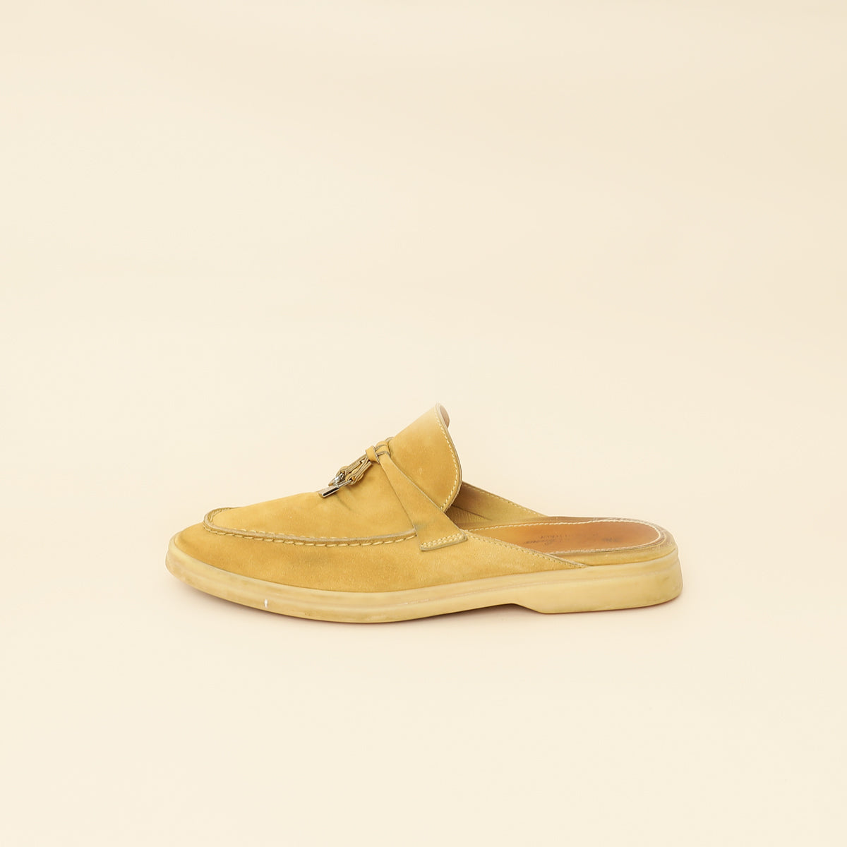 Loro Piana Beige Babouche Charms Walk Loafer 37.5-Loro Piana-THE CLOSET