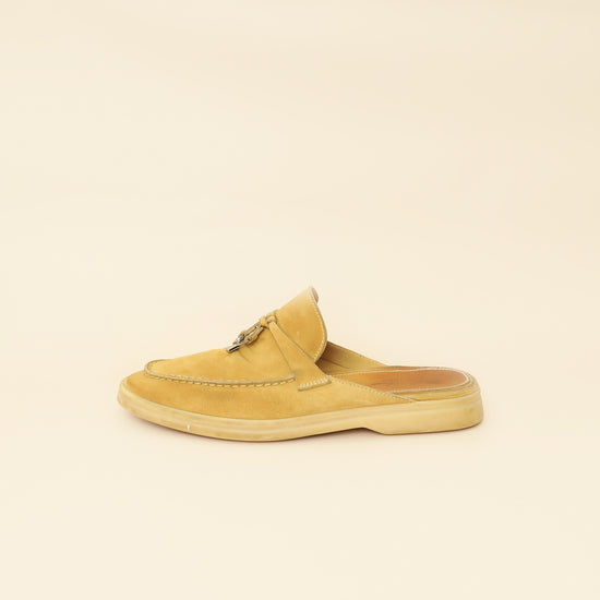 Loro Piana Beige Babouche Charms Walk Loafer 37.5-Loro Piana-THE CLOSET