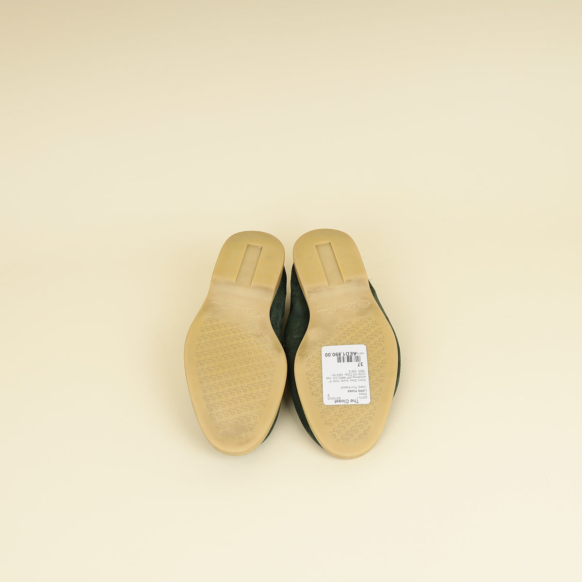 Loro Piana Green Glass Summer Charms Walk Loafers 37-Loro Piana-THE CLOSET