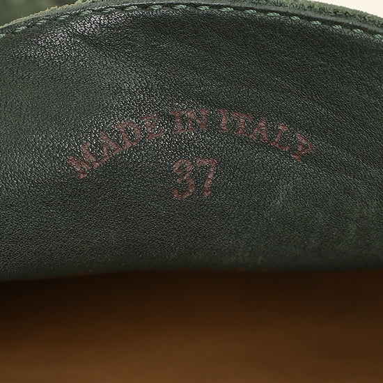 Loro Piana Green Glass Summer Charms Walk Loafers 37-Loro Piana-THE CLOSET