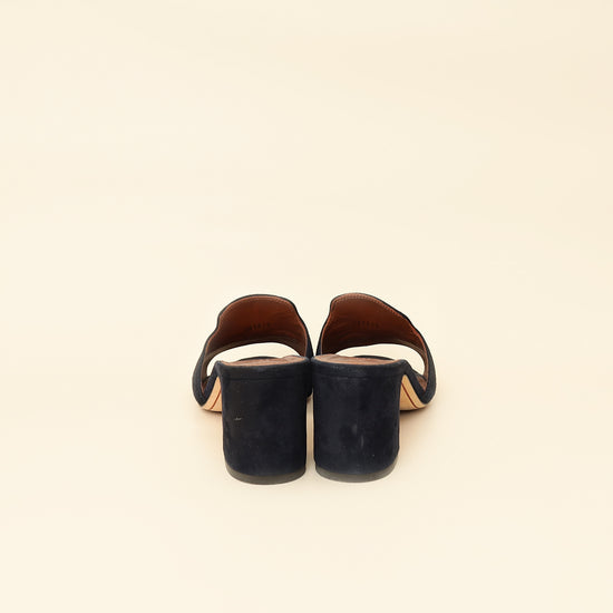 Loro Piana Navy Blue Summer Charms Sandal 37-Loro Piana-THE CLOSET
