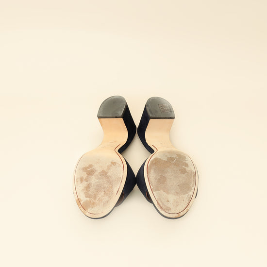 Loro Piana Navy Blue Summer Charms Sandal 37-Loro Piana-THE CLOSET