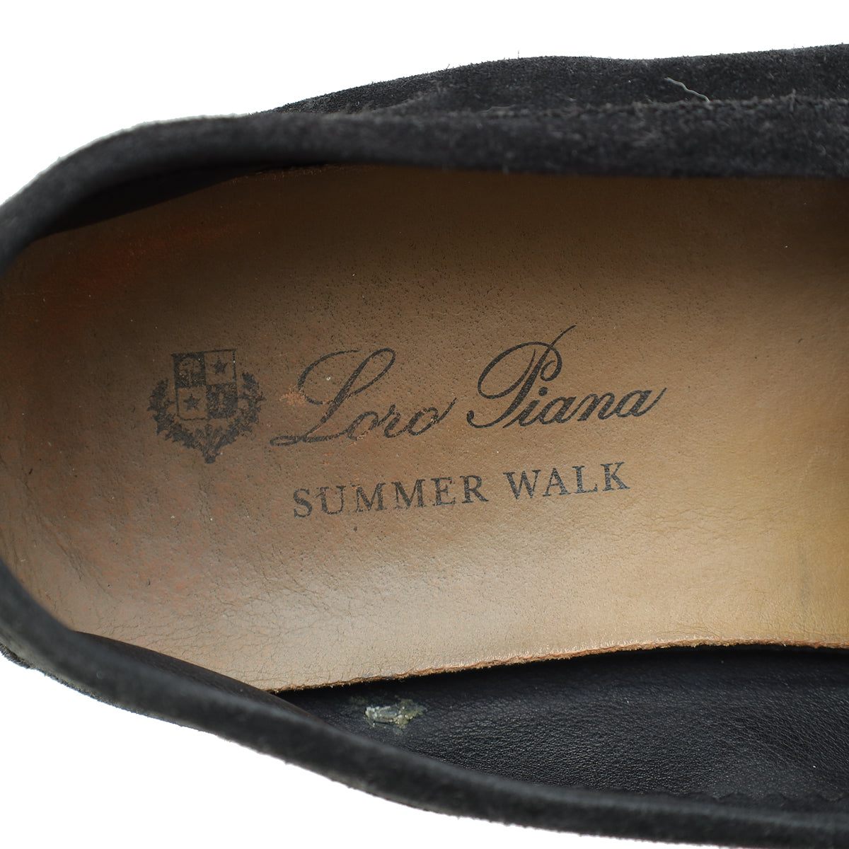 Loro Piana Black Summer Charms Walk Loafers 38.5