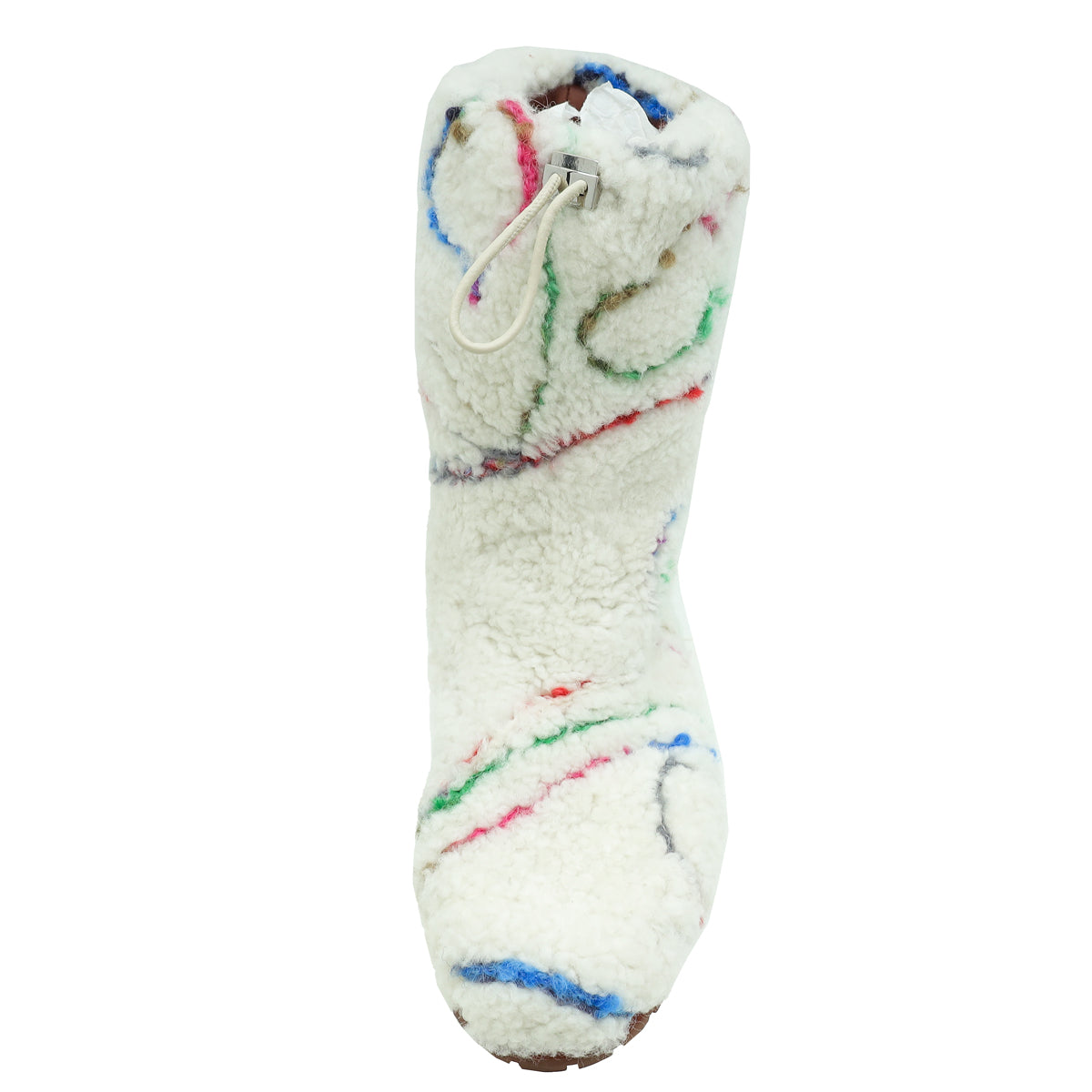 Loro Piana Ancient Paper Multicolor Embroidered Shearling Quinn Ankle Boots 38-Loro Piana-THE CLOSET