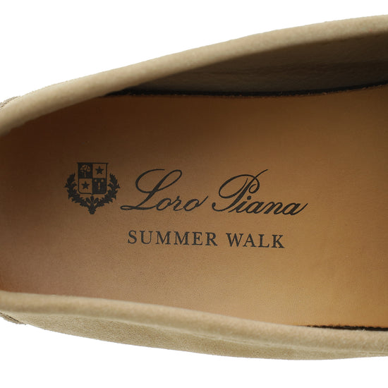 Loro Piana Beige Summer Charm Walk Loafer 38