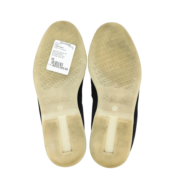 Load image into Gallery viewer, Loro Piana Argo Blue Melange Summer Charms Walk Loafer 38
