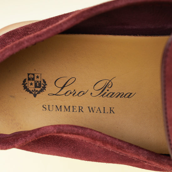 Loro Piana Wild Plum Summer Charms Walk Loafers 39.5