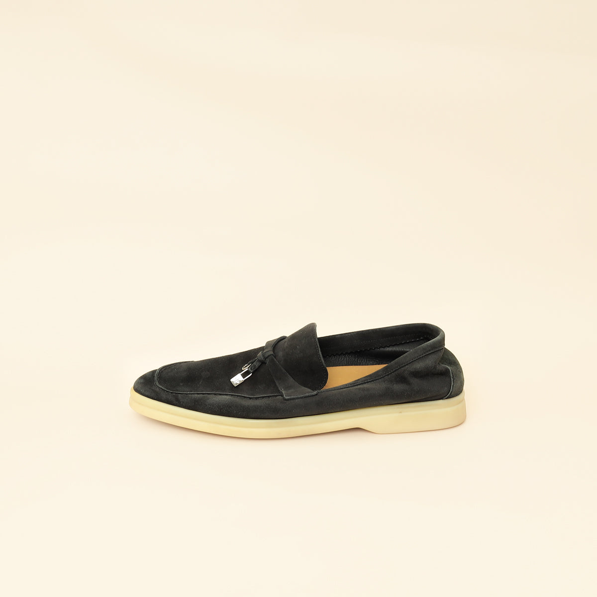 Loro Piana Black Summer Charms Walk Loafers 39-Loro Piana-THE CLOSET