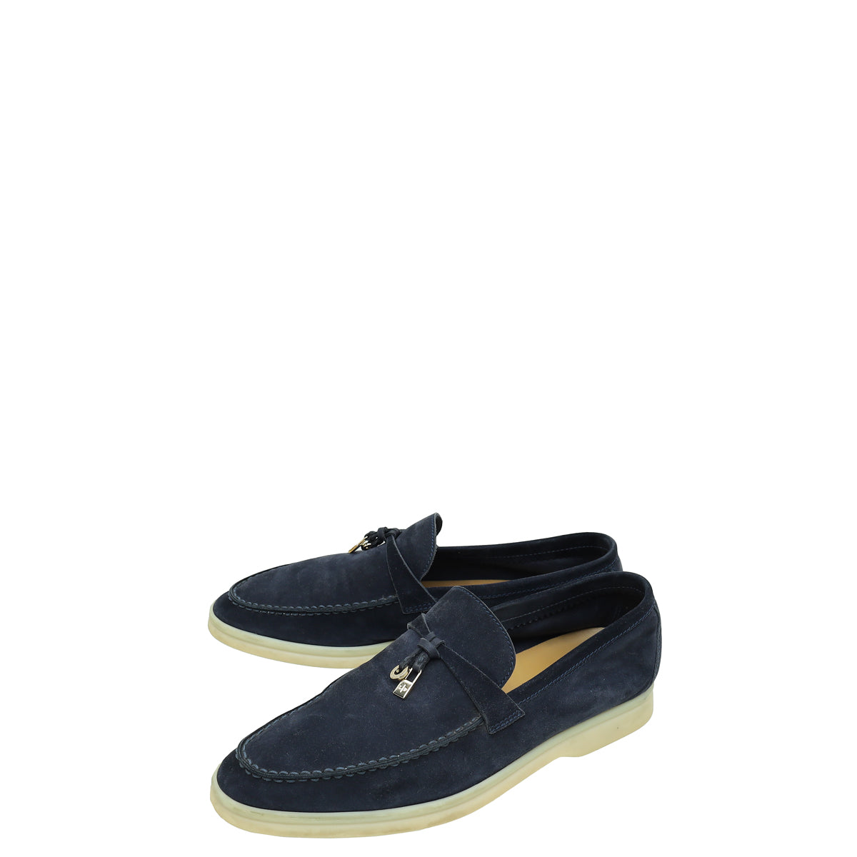 Loro Piana Navy Blue Summer Charm Walk Loafers 39-Loro Piana-THE CLOSET