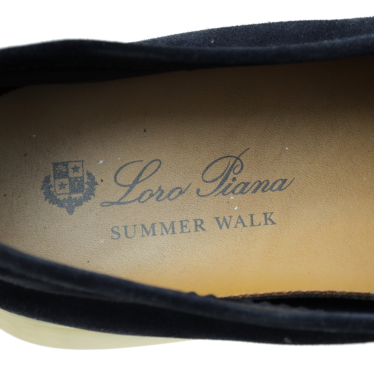 Loro Piana Navy Blue Summer Charm Walk Loafers 39