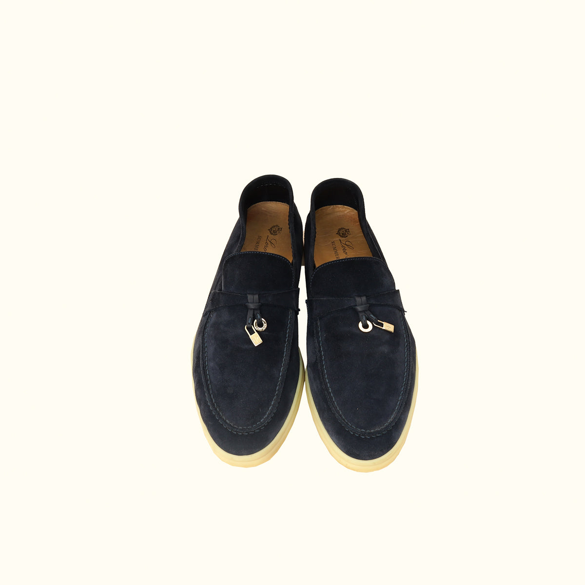 Loro Piana Argo Blue Summer Charms Walk Loafers 40-Loro Piana-THE CLOSET