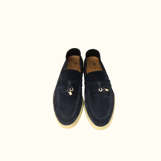 Loro Piana Argo Blue Summer Charms Walk Loafers 40-Loro Piana-THE CLOSET