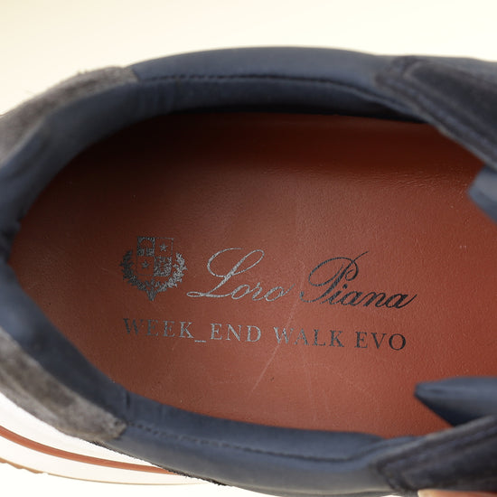 Loro Piana Navy Blue Week End Walk Evo Sneakers 42-Loro Piana-THE CLOSET