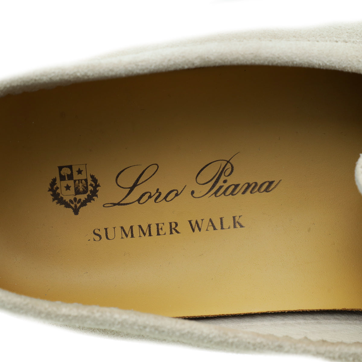 Loro Piana Pearl Gray Summer Walk Loafers 43