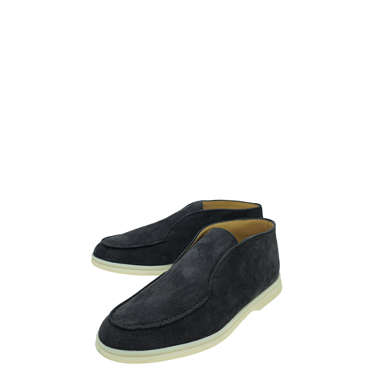 Loro Piana Black Suede Open Walk Chukka Boots 35-Loro Piana-THE CLOSET