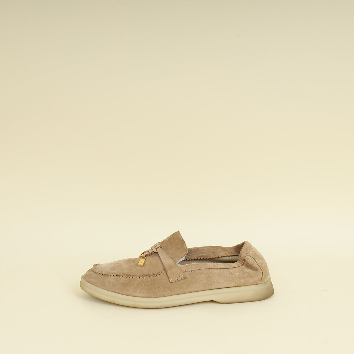 Loro Piana Sandstone Summer Charms Walk Loafers 36.5