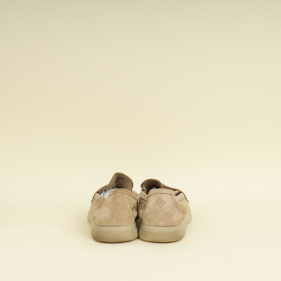 Loro Piana Sandstone Summer Charms Walk Loafers 36.5