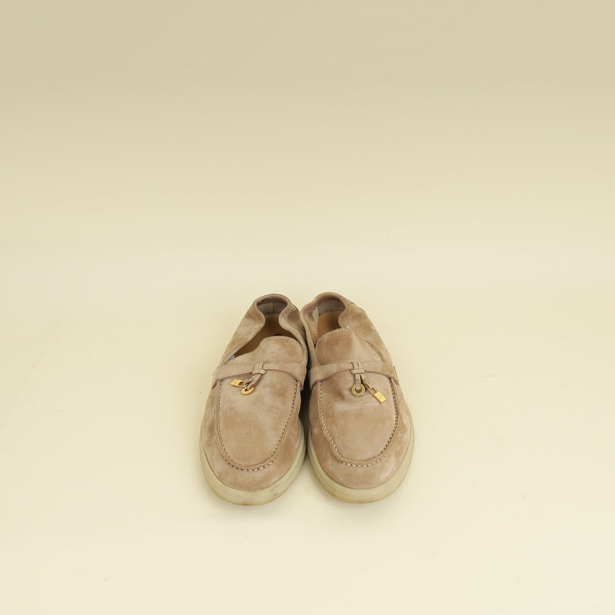 Loro Piana Sandstone Summer Charms Walk Loafers 36.5