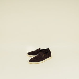 Loro Piana Chocolate Summer Charms Walk Loafer 36.5