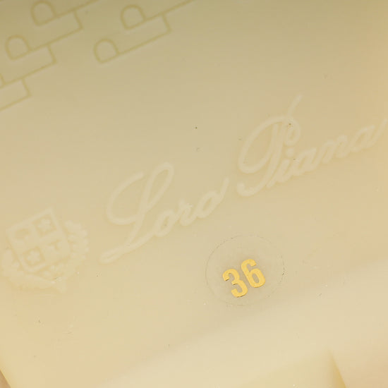 Loro Piana Pink Sand Charms Walk Babouche Loafers 36