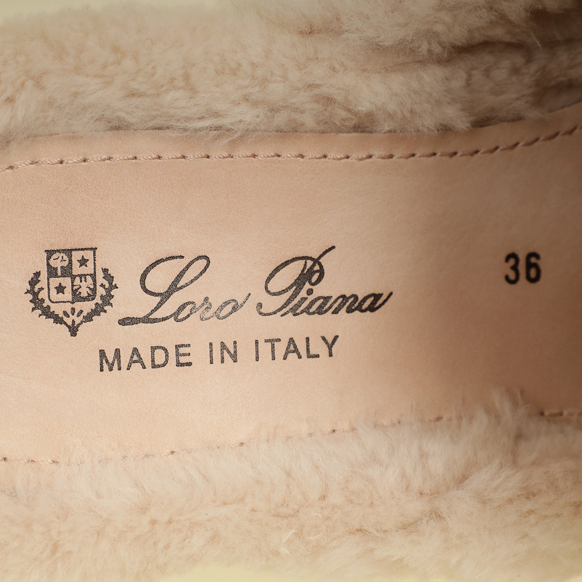 Loro Piana Pink Sand Charms Walk Babouche Loafers 36