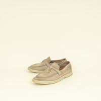 Loro Piana Sandstone Summer Walk Charm Loafer 37.5