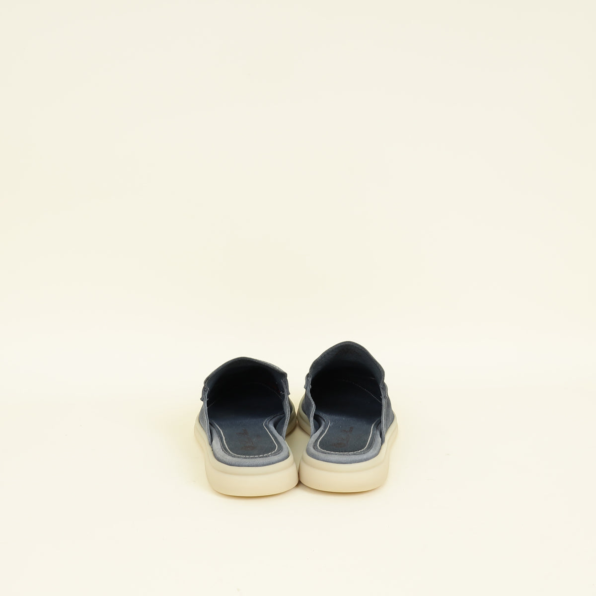 Loro Piana Dark Grey Charms Walk Babouche Loafer 37.5