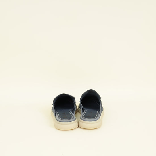 Loro Piana Dark Grey Charms Walk Babouche Loafer 37.5