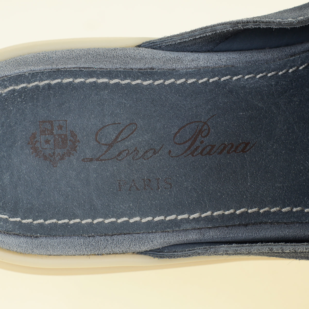 Loro Piana Dark Grey Charms Walk Babouche Loafer 37.5