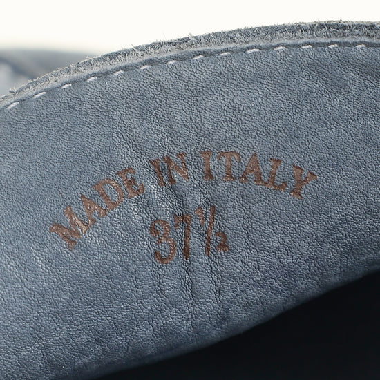 Loro Piana Dark Grey Charms Walk Babouche Loafer 37.5