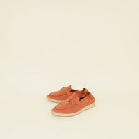 Loro Piana Dusty Orange Summer Walk Charm Loafer w/ My Charm 37.5