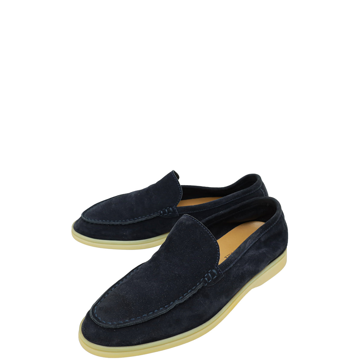 Loro Piana Navy Blue Summer Walk Loafers 37-Loro Piana-THE CLOSET