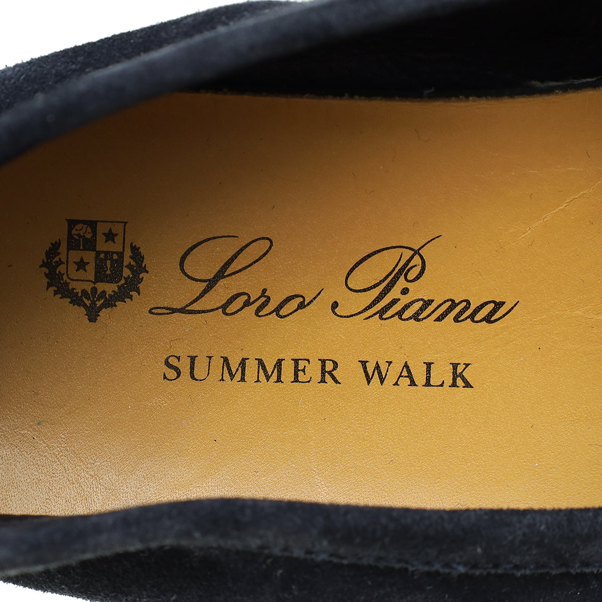 Loro Piana Navy Blue Summer Walk Loafers 37