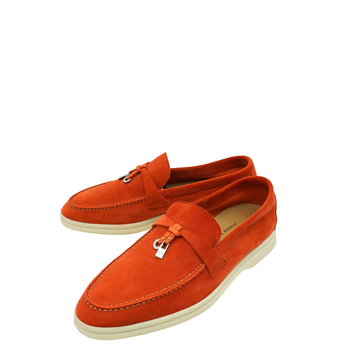 Loro Piana Rust Red Summer Charms Walk Loafer 37-Loro Piana-THE CLOSET