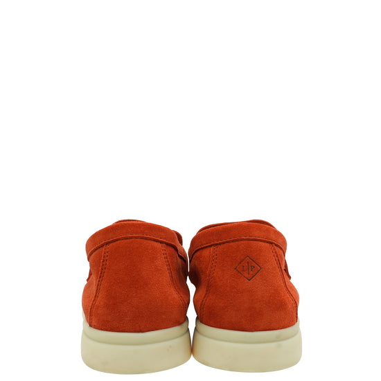 Loro Piana Rust Red Summer Charms Walk Loafer 37-Loro Piana-THE CLOSET