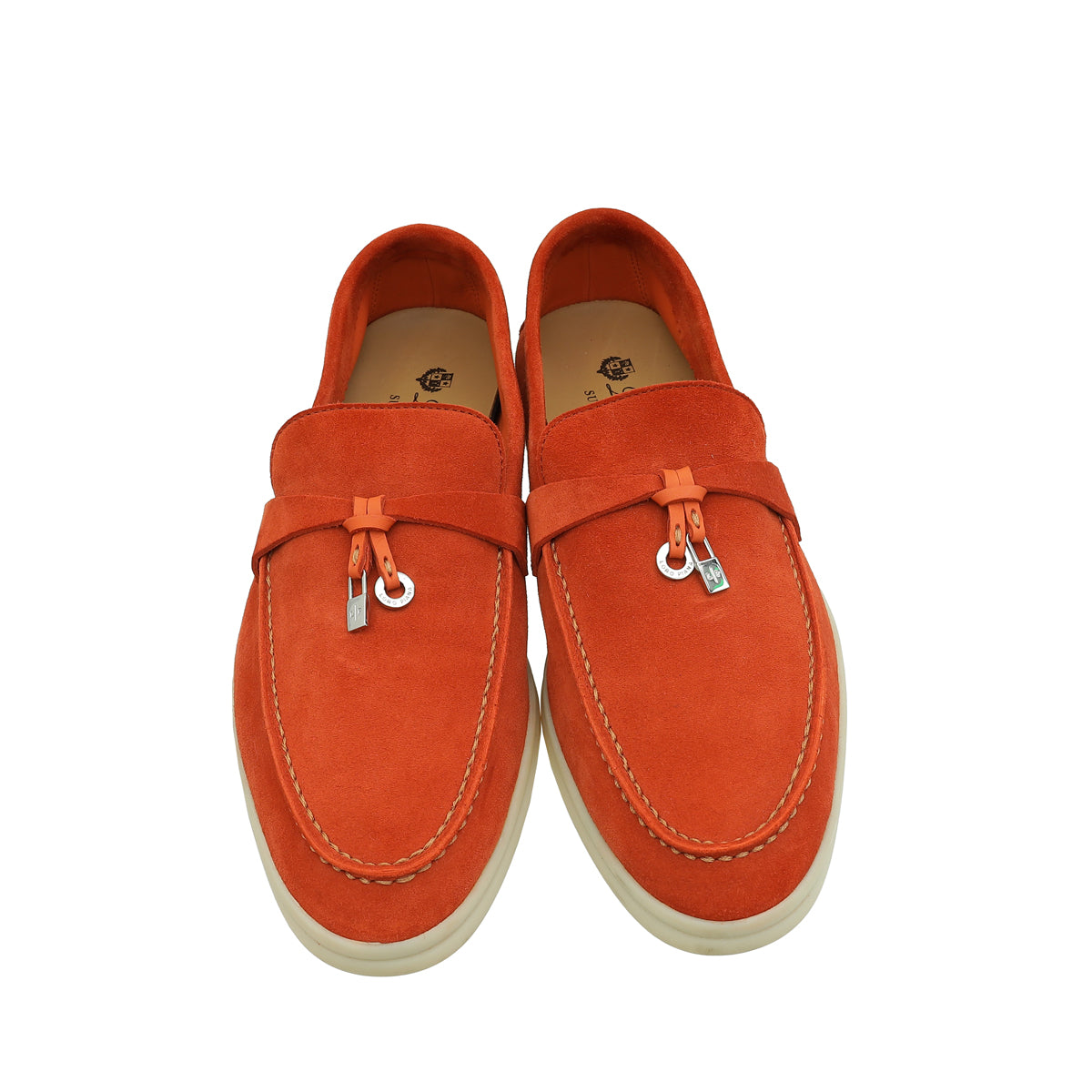 Loro Piana Rust Red Summer Charms Walk Loafer 37-Loro Piana-THE CLOSET