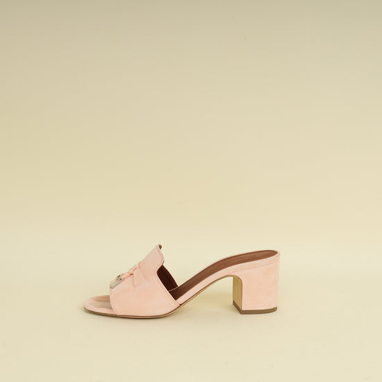 Loro Piana Pink Shell Summer Charms Sandal 37